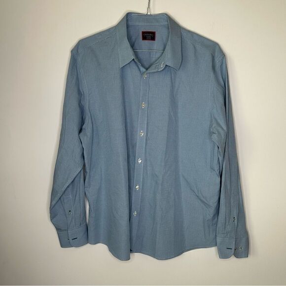 UNTUCKit XXL Blue-White Wrinkle Free Long Sleeve Shirt - Picture 4 of 7